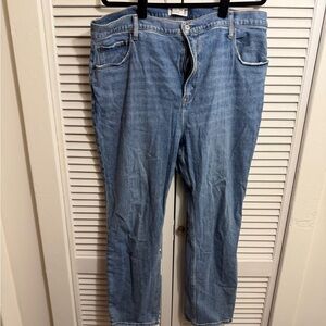 Abercrombie & Fitch The Ankle Straight Ultra High Rise Blue Jeans